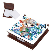 Load image into Gallery viewer, Animals Diamond Painting Notecard Box Gem Art Sticky Note Holder for Home Office