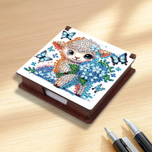 Load image into Gallery viewer, Animals Diamond Painting Notecard Box Gem Art Sticky Note Holder for Home Office