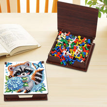Load image into Gallery viewer, Animals Diamond Painting Notecard Box Gem Art Sticky Note Holder for Home Office