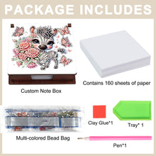 Load image into Gallery viewer, Animals Diamond Painting Notecard Box Gem Art Sticky Note Holder for Home Office