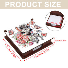 Load image into Gallery viewer, Animals Diamond Painting Notecard Box Gem Art Sticky Note Holder for Home Office