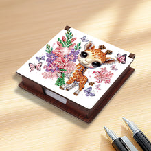 Load image into Gallery viewer, Animals Diamond Painting Notecard Box Gem Art Sticky Note Holder for Home Office