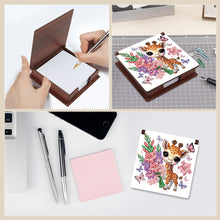 Load image into Gallery viewer, Animals Diamond Painting Notecard Box Gem Art Sticky Note Holder for Home Office