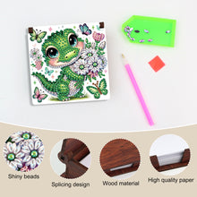 Load image into Gallery viewer, Animals Diamond Painting Notecard Box Gem Art Sticky Note Holder for Home Office