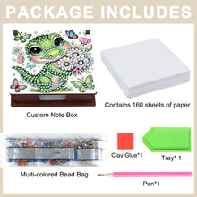 Load image into Gallery viewer, Animals Diamond Painting Notecard Box Gem Art Sticky Note Holder for Home Office