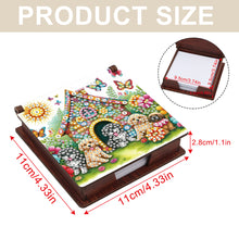 Load image into Gallery viewer, Animals Diamond Painting Notecard Box Gem Art Sticky Note Holder for Home Office