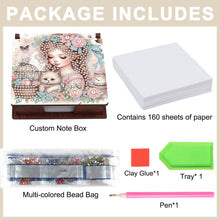 Load image into Gallery viewer, Animals Diamond Painting Notecard Box Gem Art Sticky Note Holder for Home Office