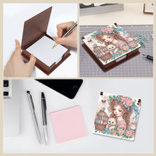 Load image into Gallery viewer, Animals Diamond Painting Notecard Box Gem Art Sticky Note Holder for Home Office