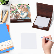 Load image into Gallery viewer, Animals Diamond Painting Notecard Box Gem Art Sticky Note Holder for Home Office