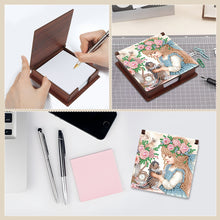 Load image into Gallery viewer, Animals Diamond Painting Notecard Box Gem Art Sticky Note Holder for Home Office