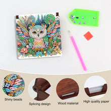 Load image into Gallery viewer, Animals Diamond Painting Notecard Box Gem Art Sticky Note Holder for Home Office