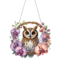 Load image into Gallery viewer, Acrylic Special Shape Owl Diamond Painting Art Pendants for Adults Beginners