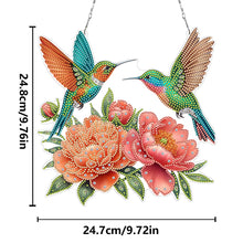 Load image into Gallery viewer, Acrylic Special Shape Flowers Birds Diamond Painting Art Hanging Pendants