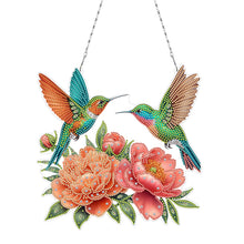 Load image into Gallery viewer, Acrylic Special Shape Flowers Birds Diamond Painting Art Hanging Pendants