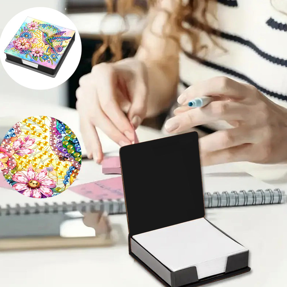 Bird Diamond Painting Memo Pad Holder with 160 Sheets of Paper for DIY Art Craft