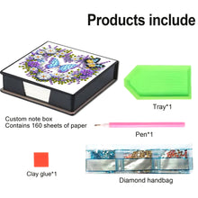 Load image into Gallery viewer, Heart Butterfly Diamond Painting Memo Pad Holder Mosaic Kit for DIY Art Craft