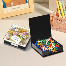 Load image into Gallery viewer, Flowers Diamond Painting Memo Pad Holder with 160 Sheets of Paper for DIY Craft