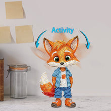 Load image into Gallery viewer, Acrylic Shaking Head Fox Table Top Special Shape Diamond Painting Ornament Kits