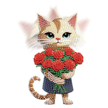 Load image into Gallery viewer, Acrylic Shaking Head Cat Table Top Special ShapeDiamond Painting Ornament Kits