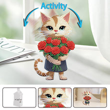 Load image into Gallery viewer, Acrylic Shaking Head Cat Table Top Special ShapeDiamond Painting Ornament Kits