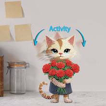 Load image into Gallery viewer, Acrylic Shaking Head Cat Table Top Special ShapeDiamond Painting Ornament Kits