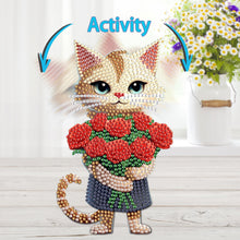 Load image into Gallery viewer, Acrylic Shaking Head Cat Table Top Special ShapeDiamond Painting Ornament Kits