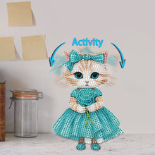 Load image into Gallery viewer, Acrylic Shaking Head Cat Table Top Special ShapeDiamond Painting Ornament Kits