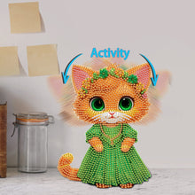 Load image into Gallery viewer, Acrylic Shaking Head Cat Table Top Special ShapeDiamond Painting Ornament Kits