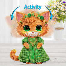 Load image into Gallery viewer, Acrylic Shaking Head Cat Table Top Special ShapeDiamond Painting Ornament Kits
