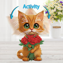 Load image into Gallery viewer, Acrylic Shaking Head Cat Table Top Special ShapeDiamond Painting Ornament Kits