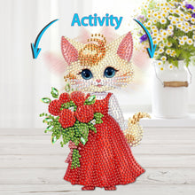 Load image into Gallery viewer, Acrylic Shaking Head Cat Table Top Special ShapeDiamond Painting Ornament Kits