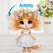 Load image into Gallery viewer, Acrylic Shaking Head Cat Table Top Special ShapeDiamond Painting Ornament Kits