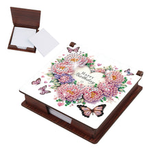 Load image into Gallery viewer, 1pc Flower Pattern DIY Diamond Painting Note Box with 160 Sheets Desktop Decor