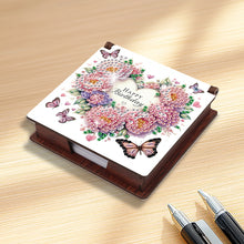 Load image into Gallery viewer, 1pc Flower Pattern DIY Diamond Painting Note Box with 160 Sheets Desktop Decor
