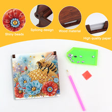 Load image into Gallery viewer, 1pc Bee Pattern DIY Diamond Painting Kit Note Box 160 Sticky Notes Desktop Decor