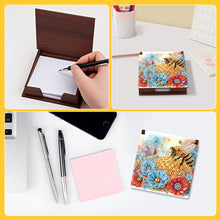 Load image into Gallery viewer, 1pc Bee Pattern DIY Diamond Painting Kit Note Box 160 Sticky Notes Desktop Decor