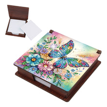 Load image into Gallery viewer, 1pc Butterfly Pattern DIY Diamond Painting Note Box w/ 160 Notes Office Decor