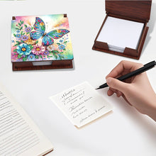 Load image into Gallery viewer, 1pc Butterfly Pattern DIY Diamond Painting Note Box w/ 160 Notes Office Decor
