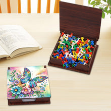 Load image into Gallery viewer, 1pc Butterfly Pattern DIY Diamond Painting Note Box w/ 160 Notes Office Decor