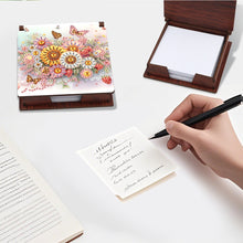 Load image into Gallery viewer, 1pc Flower Pattern DIY Diamond Painting Note Box with 160 Sheets Desktop Decor