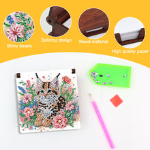 Load image into Gallery viewer, 1pc Cat Pattern DIY Diamond Painting Kit Note Box 160 Sticky Notes Desktop Decor