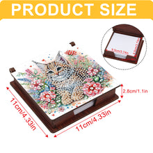 Load image into Gallery viewer, 1pc Cat Pattern DIY Diamond Painting Kit Note Box 160 Sticky Notes Desktop Decor