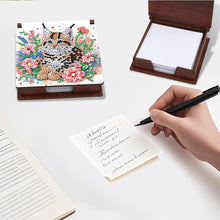 Load image into Gallery viewer, 1pc Cat Pattern DIY Diamond Painting Kit Note Box 160 Sticky Notes Desktop Decor