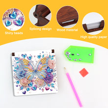 Load image into Gallery viewer, 1pc Butterfly Pattern DIY Diamond Painting Note Box w/ 160 Notes Office Decor