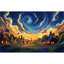 Load image into Gallery viewer, Diamond Painting - Full Round - Independence Day Town Night Scene (60*40CM)