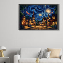 Load image into Gallery viewer, Diamond Painting - Full Round - Independence Day Town Night Scene (60*40CM)