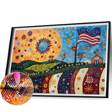 Load image into Gallery viewer, Diamond Painting - Full Round - Independence Day Town Night Scene (60*40CM)