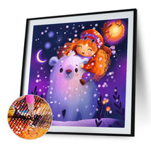 Load image into Gallery viewer, Diamond Painting - Full Round - Girl White Bear (30*30CM)