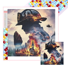 Load image into Gallery viewer, Diamond Painting - Full Square - Fireman American Fire (40*40CM)