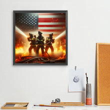 Load image into Gallery viewer, Diamond Painting - Full Square - Fireman American Fire (40*40CM)